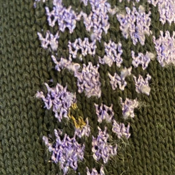 Vintage French Rags Hand-Loomed Fruit Crew Neck Sweater - Picture 16 of 16